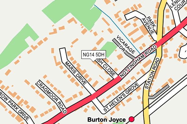 NG14 5DH map - OS OpenMap – Local (Ordnance Survey) NG14 5DH map - OS OpenMap – Local (Ordnance Survey)