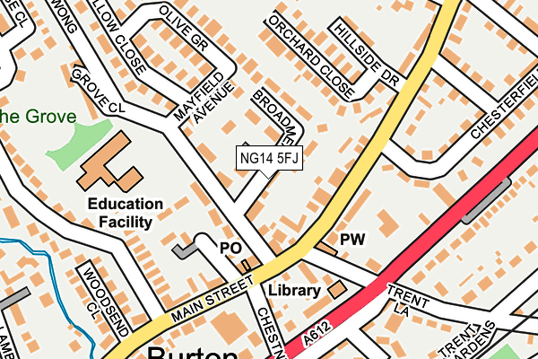 NG14 5FJ map - OS OpenMap – Local (Ordnance Survey) NG14 5FJ map - OS OpenMap – Local (Ordnance Survey)