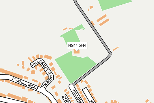 NG14 5FN map - OS OpenMap – Local (Ordnance Survey) NG14 5FN map - OS OpenMap – Local (Ordnance Survey)
