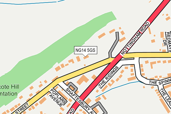 NG14 5GS map - OS OpenMap – Local (Ordnance Survey) NG14 5GS map - OS OpenMap – Local (Ordnance Survey)