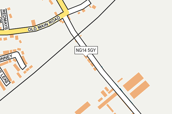 NG14 5GY map - OS OpenMap – Local (Ordnance Survey) NG14 5GY map - OS OpenMap – Local (Ordnance Survey)