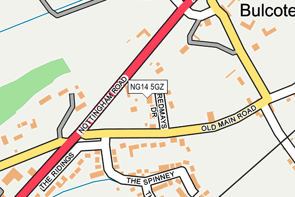 NG14 5GZ map - OS OpenMap – Local (Ordnance Survey) NG14 5GZ map - OS OpenMap – Local (Ordnance Survey)