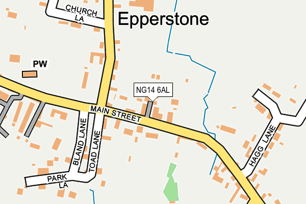 NG14 6AL map - OS OpenMap – Local (Ordnance Survey) NG14 6AL map - OS OpenMap – Local (Ordnance Survey)