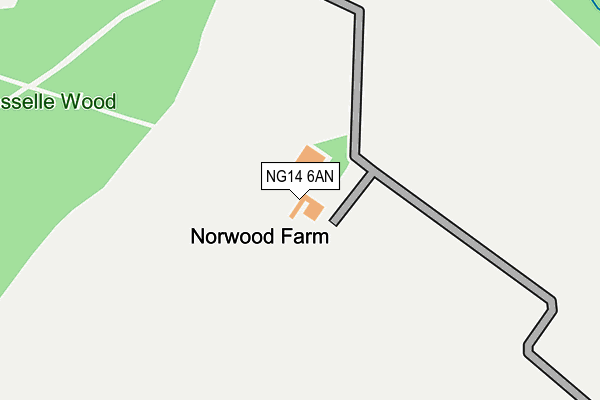 NG14 6AN map - OS OpenMap – Local (Ordnance Survey) NG14 6AN map - OS OpenMap – Local (Ordnance Survey)