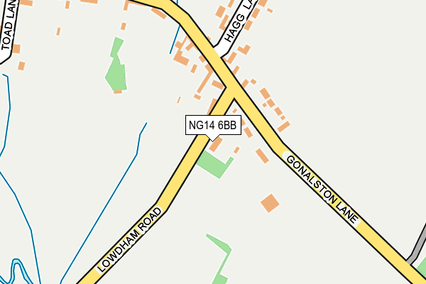 NG14 6BB map - OS OpenMap – Local (Ordnance Survey) NG14 6BB map - OS OpenMap – Local (Ordnance Survey)