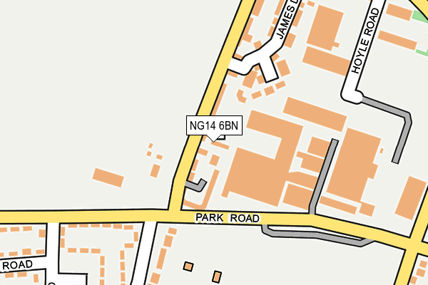 NG14 6BN map - OS OpenMap – Local (Ordnance Survey) NG14 6BN map - OS OpenMap – Local (Ordnance Survey)