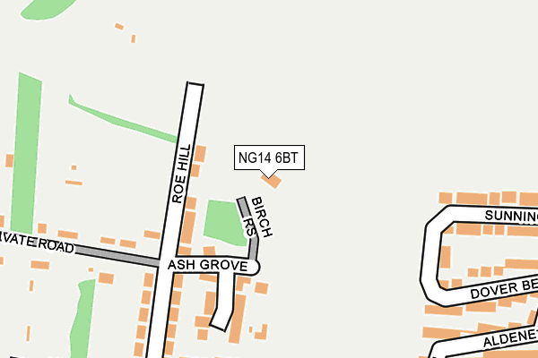 NG14 6BT map - OS OpenMap – Local (Ordnance Survey) NG14 6BT map - OS OpenMap – Local (Ordnance Survey)