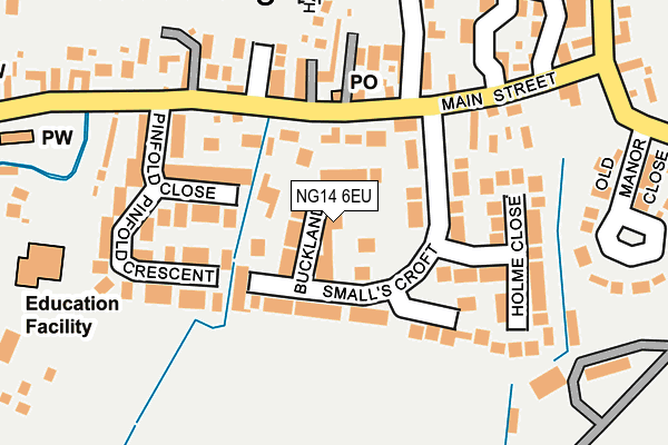 NG14 6EU map - OS OpenMap – Local (Ordnance Survey) NG14 6EU map - OS OpenMap – Local (Ordnance Survey)