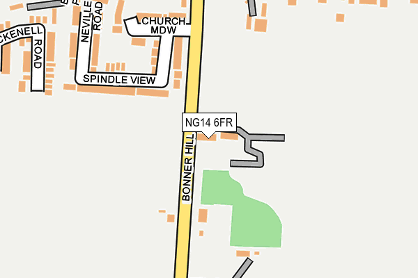 NG14 6FR map - OS OpenMap – Local (Ordnance Survey) NG14 6FR map - OS OpenMap – Local (Ordnance Survey)