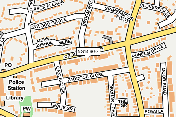 NG14 6GG map - OS OpenMap – Local (Ordnance Survey) NG14 6GG map - OS OpenMap – Local (Ordnance Survey)