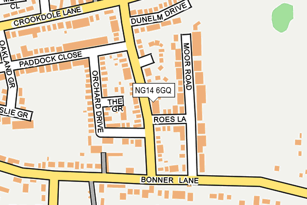 NG14 6GQ map - OS OpenMap – Local (Ordnance Survey) NG14 6GQ map - OS OpenMap – Local (Ordnance Survey)