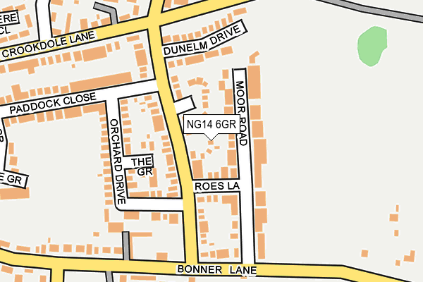 NG14 6GR map - OS OpenMap – Local (Ordnance Survey) NG14 6GR map - OS OpenMap – Local (Ordnance Survey)