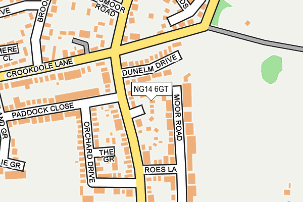 NG14 6GT map - OS OpenMap – Local (Ordnance Survey) NG14 6GT map - OS OpenMap – Local (Ordnance Survey)