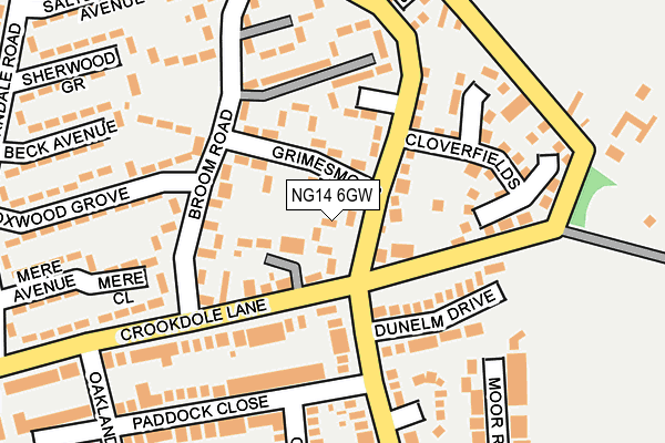 NG14 6GW map - OS OpenMap – Local (Ordnance Survey) NG14 6GW map - OS OpenMap – Local (Ordnance Survey)