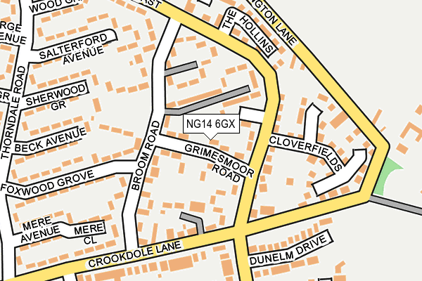 NG14 6GX map - OS OpenMap – Local (Ordnance Survey) NG14 6GX map - OS OpenMap – Local (Ordnance Survey)