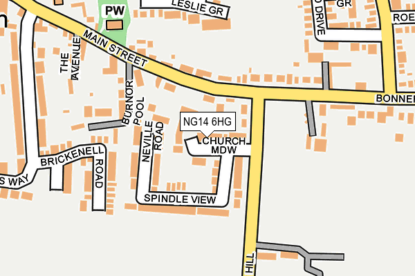 NG14 6HG map - OS OpenMap – Local (Ordnance Survey) NG14 6HG map - OS OpenMap – Local (Ordnance Survey)