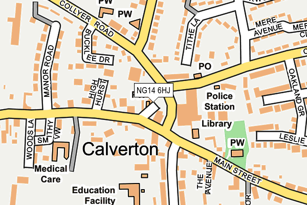 NG14 6HJ map - OS OpenMap – Local (Ordnance Survey) NG14 6HJ map - OS OpenMap – Local (Ordnance Survey)