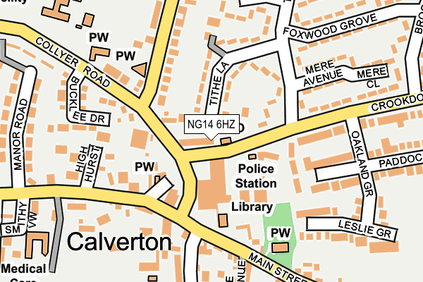 NG14 6HZ map - OS OpenMap – Local (Ordnance Survey) NG14 6HZ map - OS OpenMap – Local (Ordnance Survey)