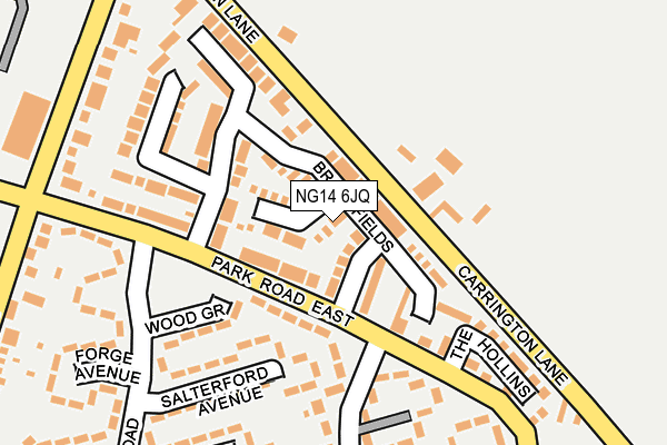 NG14 6JQ map - OS OpenMap – Local (Ordnance Survey) NG14 6JQ map - OS OpenMap – Local (Ordnance Survey)