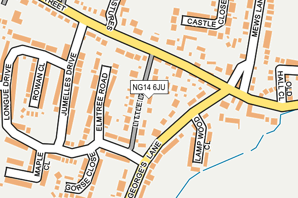 NG14 6JU map - OS OpenMap – Local (Ordnance Survey) NG14 6JU map - OS OpenMap – Local (Ordnance Survey)
