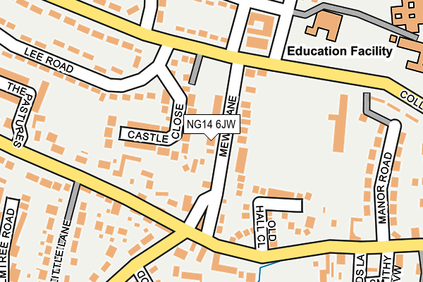 NG14 6JW map - OS OpenMap – Local (Ordnance Survey) NG14 6JW map - OS OpenMap – Local (Ordnance Survey)