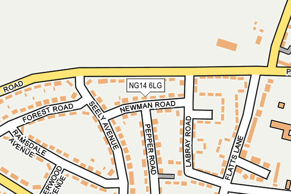NG14 6LG map - OS OpenMap – Local (Ordnance Survey) NG14 6LG map - OS OpenMap – Local (Ordnance Survey)