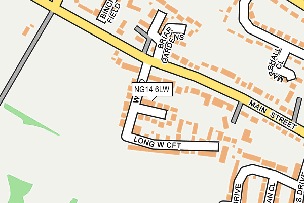 NG14 6LW map - OS OpenMap – Local (Ordnance Survey) NG14 6LW map - OS OpenMap – Local (Ordnance Survey)