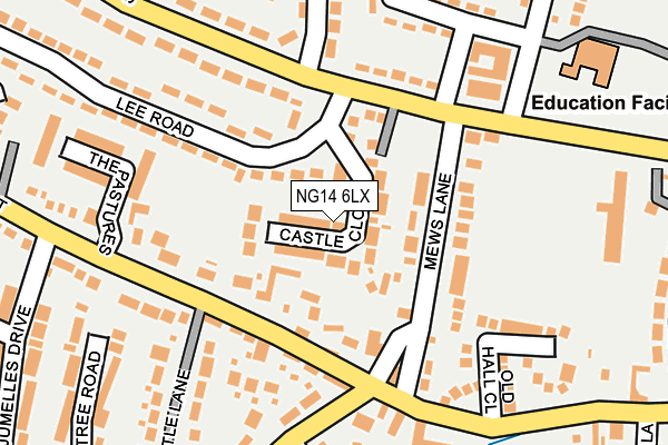 NG14 6LX map - OS OpenMap – Local (Ordnance Survey) NG14 6LX map - OS OpenMap – Local (Ordnance Survey)