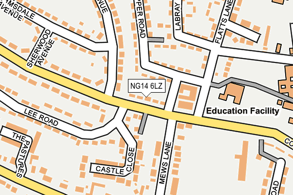 NG14 6LZ map - OS OpenMap – Local (Ordnance Survey) NG14 6LZ map - OS OpenMap – Local (Ordnance Survey)