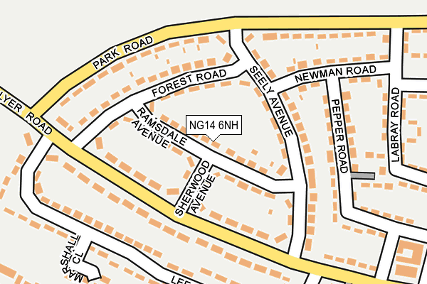 NG14 6NH map - OS OpenMap – Local (Ordnance Survey) NG14 6NH map - OS OpenMap – Local (Ordnance Survey)