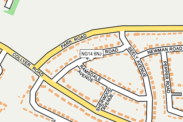 NG14 6NJ map - OS OpenMap – Local (Ordnance Survey) NG14 6NJ map - OS OpenMap – Local (Ordnance Survey)