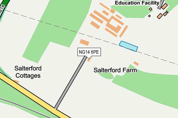 NG14 6PE map - OS OpenMap – Local (Ordnance Survey) NG14 6PE map - OS OpenMap – Local (Ordnance Survey)