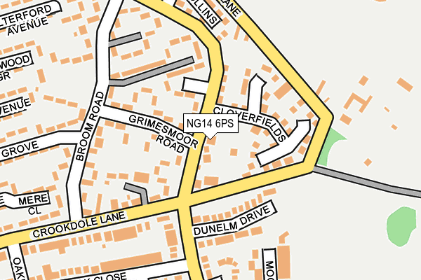 NG14 6PS map - OS OpenMap – Local (Ordnance Survey) NG14 6PS map - OS OpenMap – Local (Ordnance Survey)