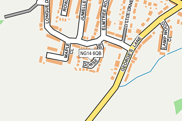 NG14 6QB map - OS OpenMap – Local (Ordnance Survey) NG14 6QB map - OS OpenMap – Local (Ordnance Survey)