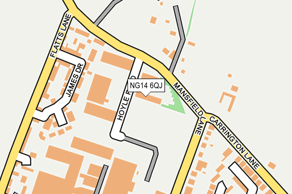 NG14 6QJ map - OS OpenMap – Local (Ordnance Survey) NG14 6QJ map - OS OpenMap – Local (Ordnance Survey)