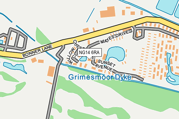 NG14 6RA map - OS OpenMap – Local (Ordnance Survey) NG14 6RA map - OS OpenMap – Local (Ordnance Survey)