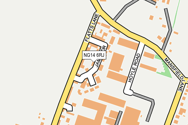 NG14 6RJ map - OS OpenMap – Local (Ordnance Survey) NG14 6RJ map - OS OpenMap – Local (Ordnance Survey)