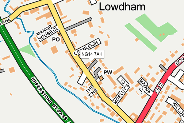 NG14 7AH map - OS OpenMap – Local (Ordnance Survey) NG14 7AH map - OS OpenMap – Local (Ordnance Survey)