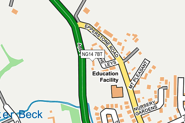 NG14 7BT map - OS OpenMap – Local (Ordnance Survey) NG14 7BT map - OS OpenMap – Local (Ordnance Survey)