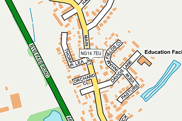 NG14 7EU map - OS OpenMap – Local (Ordnance Survey) NG14 7EU map - OS OpenMap – Local (Ordnance Survey)