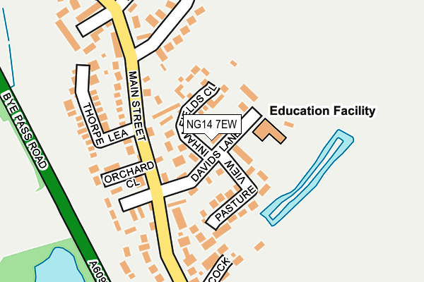 NG14 7EW map - OS OpenMap – Local (Ordnance Survey) NG14 7EW map - OS OpenMap – Local (Ordnance Survey)