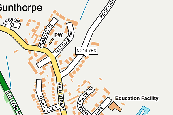 NG14 7EX map - OS OpenMap – Local (Ordnance Survey) NG14 7EX map - OS OpenMap – Local (Ordnance Survey)