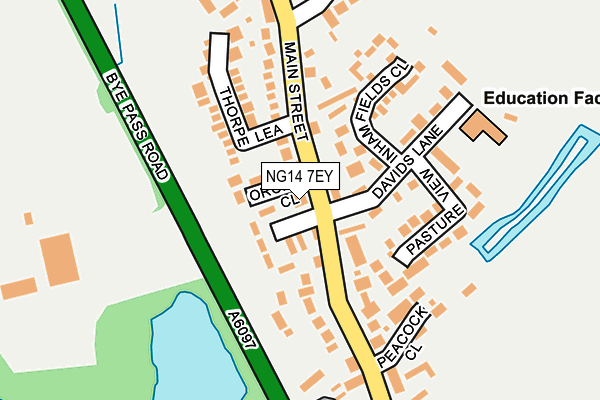 NG14 7EY map - OS OpenMap – Local (Ordnance Survey) NG14 7EY map - OS OpenMap – Local (Ordnance Survey)