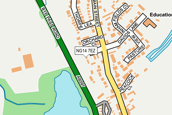 NG14 7EZ map - OS OpenMap – Local (Ordnance Survey) NG14 7EZ map - OS OpenMap – Local (Ordnance Survey)