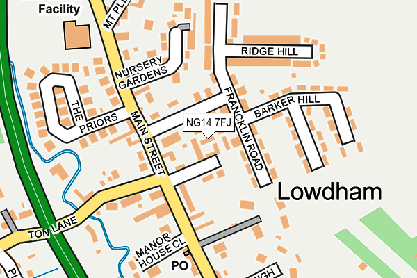 NG14 7FJ map - OS OpenMap – Local (Ordnance Survey) NG14 7FJ map - OS OpenMap – Local (Ordnance Survey)