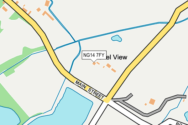 NG14 7FY map - OS OpenMap – Local (Ordnance Survey) NG14 7FY map - OS OpenMap – Local (Ordnance Survey)