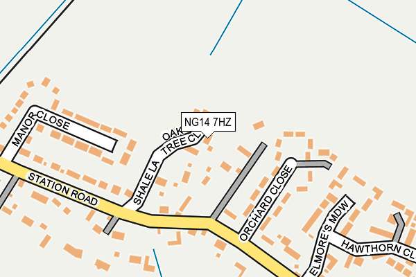 NG14 7HZ map - OS OpenMap – Local (Ordnance Survey) NG14 7HZ map - OS OpenMap – Local (Ordnance Survey)