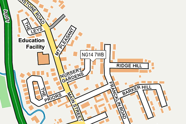 NG14 7WB map - OS OpenMap – Local (Ordnance Survey) NG14 7WB map - OS OpenMap – Local (Ordnance Survey)