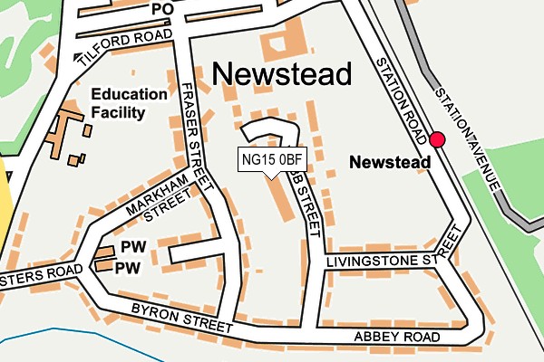 NG15 0BF map - OS OpenMap – Local (Ordnance Survey) NG15 0BF map - OS OpenMap – Local (Ordnance Survey)