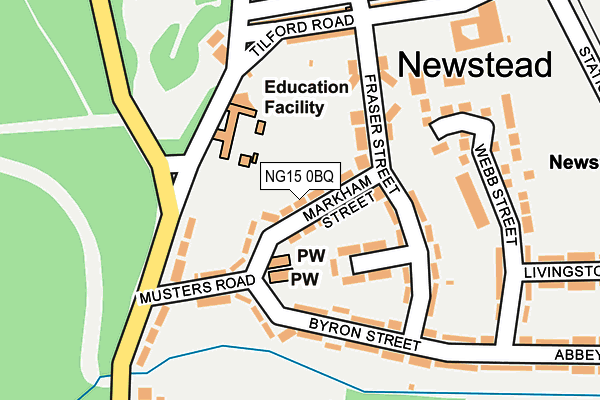NG15 0BQ map - OS OpenMap – Local (Ordnance Survey) NG15 0BQ map - OS OpenMap – Local (Ordnance Survey)